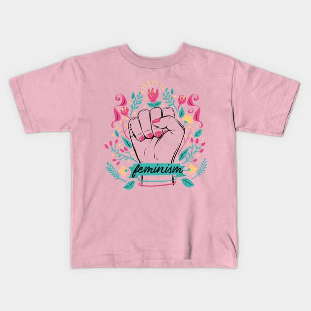 Feminism sorority girl boss Kids T-Shirt by OutfittersAve